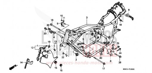 CARROSSERIE DE CHASSIS VT600CT de 1996